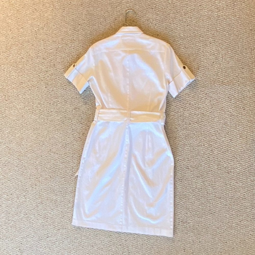 Ralph Lauren Button Up Cotton Dress, White, Size 6 - Picture 6 of 16